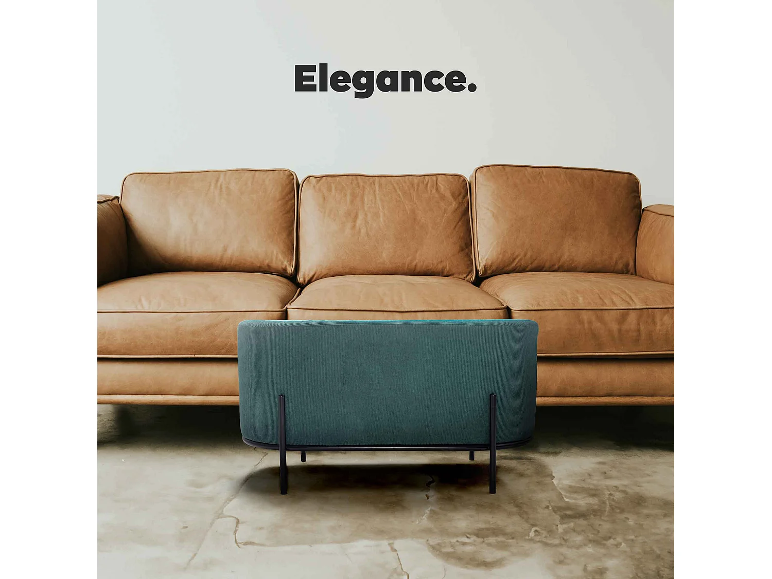 LIPSIA VELVET - Pouf ovale en velours côtelé