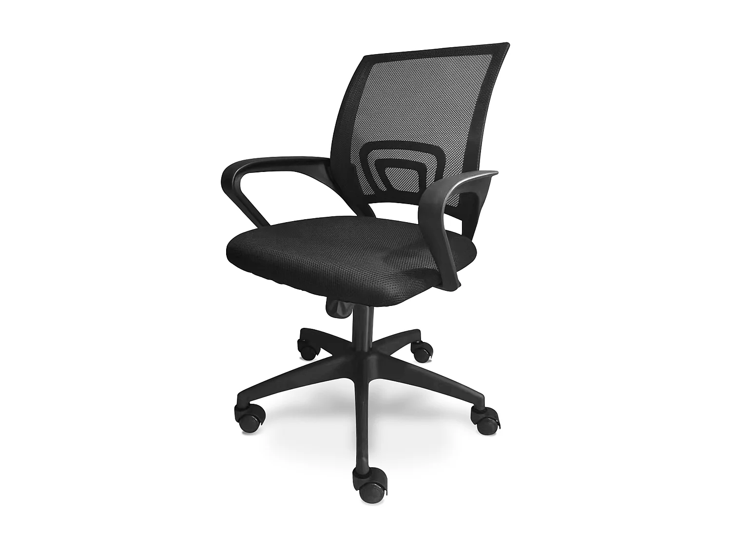 Lara - Chaise de bureau ergonomique à roulettes, réglable en hauteur - couleur noire