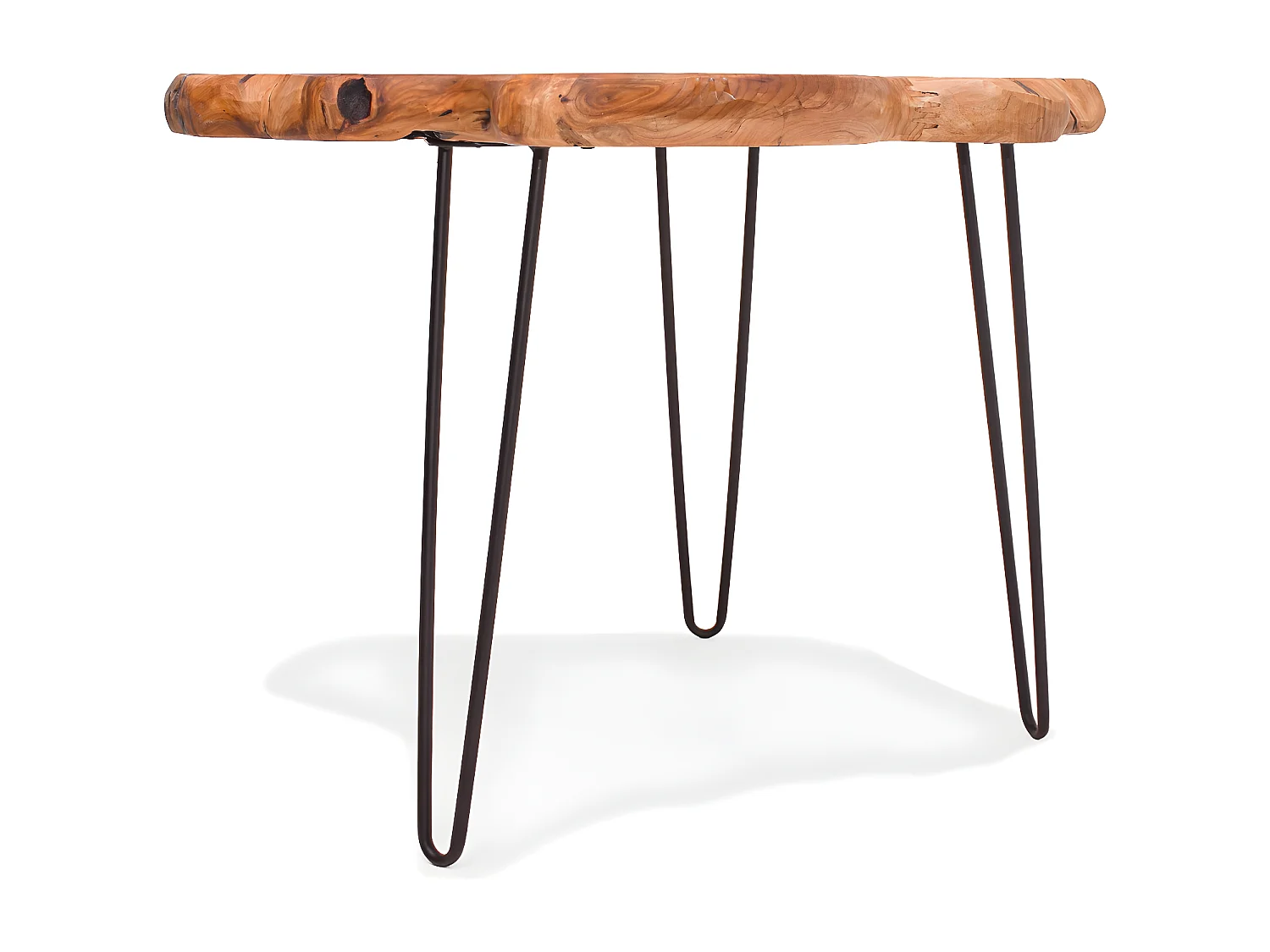 Orchidea - Table basse en bois de cèdre et fer forgé au design vintage