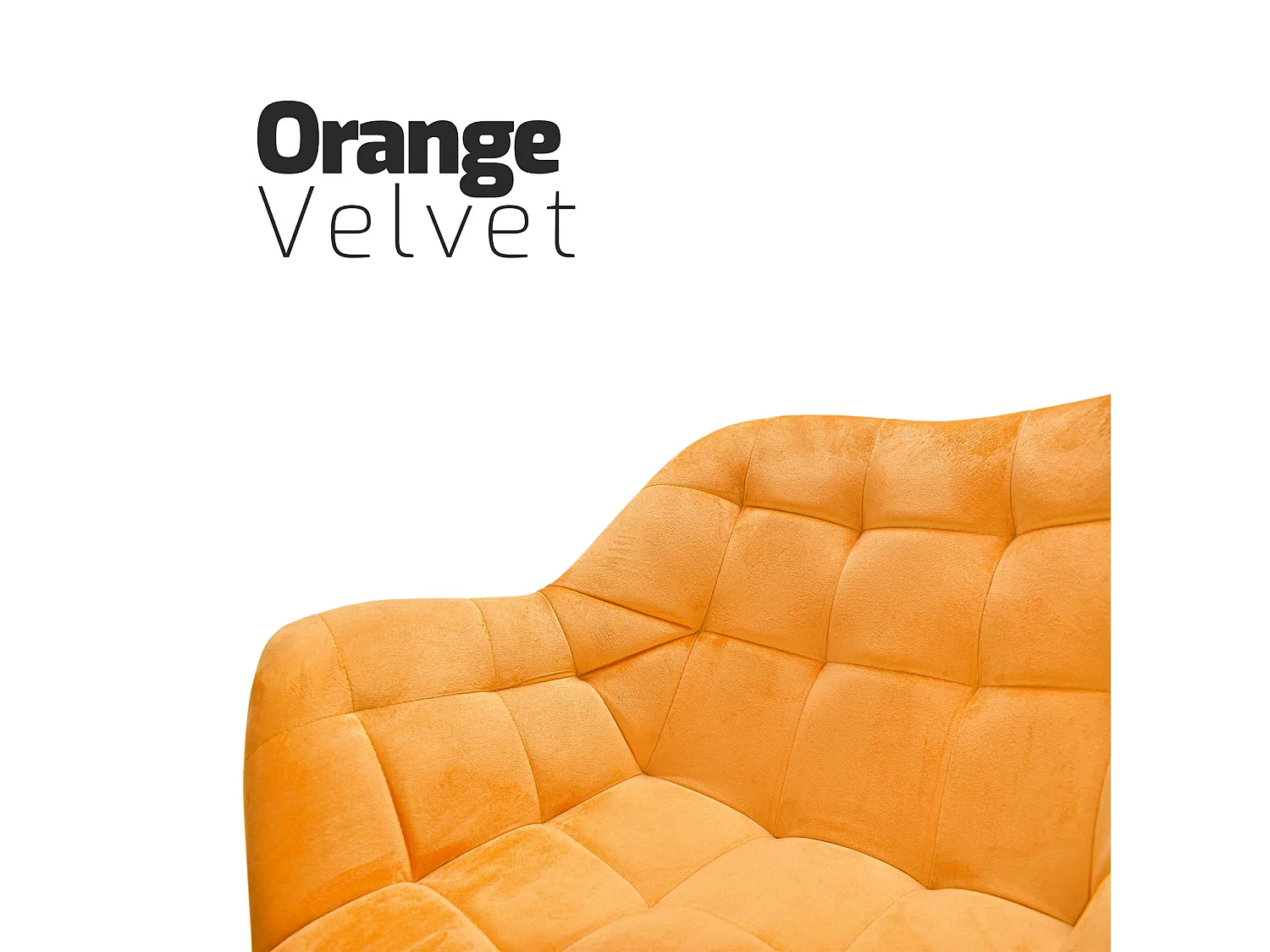 Lisbona - Set Di 2 Sedie In Velluto Arancione