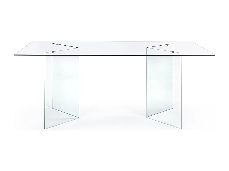 Table de salle à manger design rectangulaire en verre L180 - IDORA