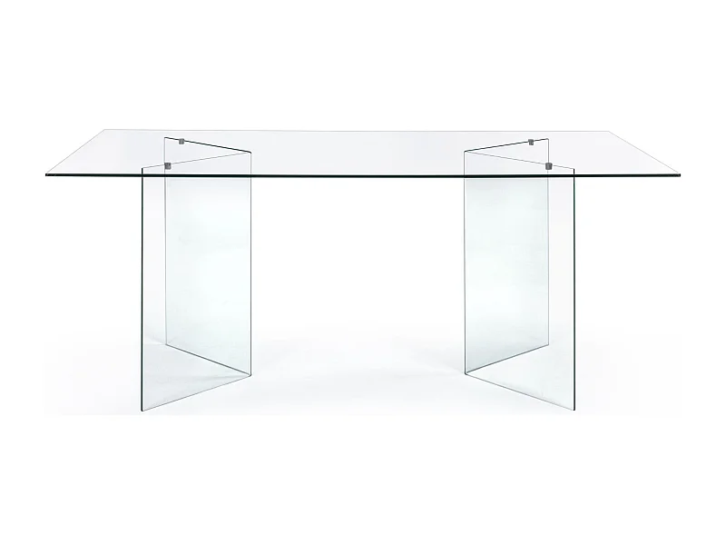 Table de salle à manger design rectangulaire en verre L180 - IDORA