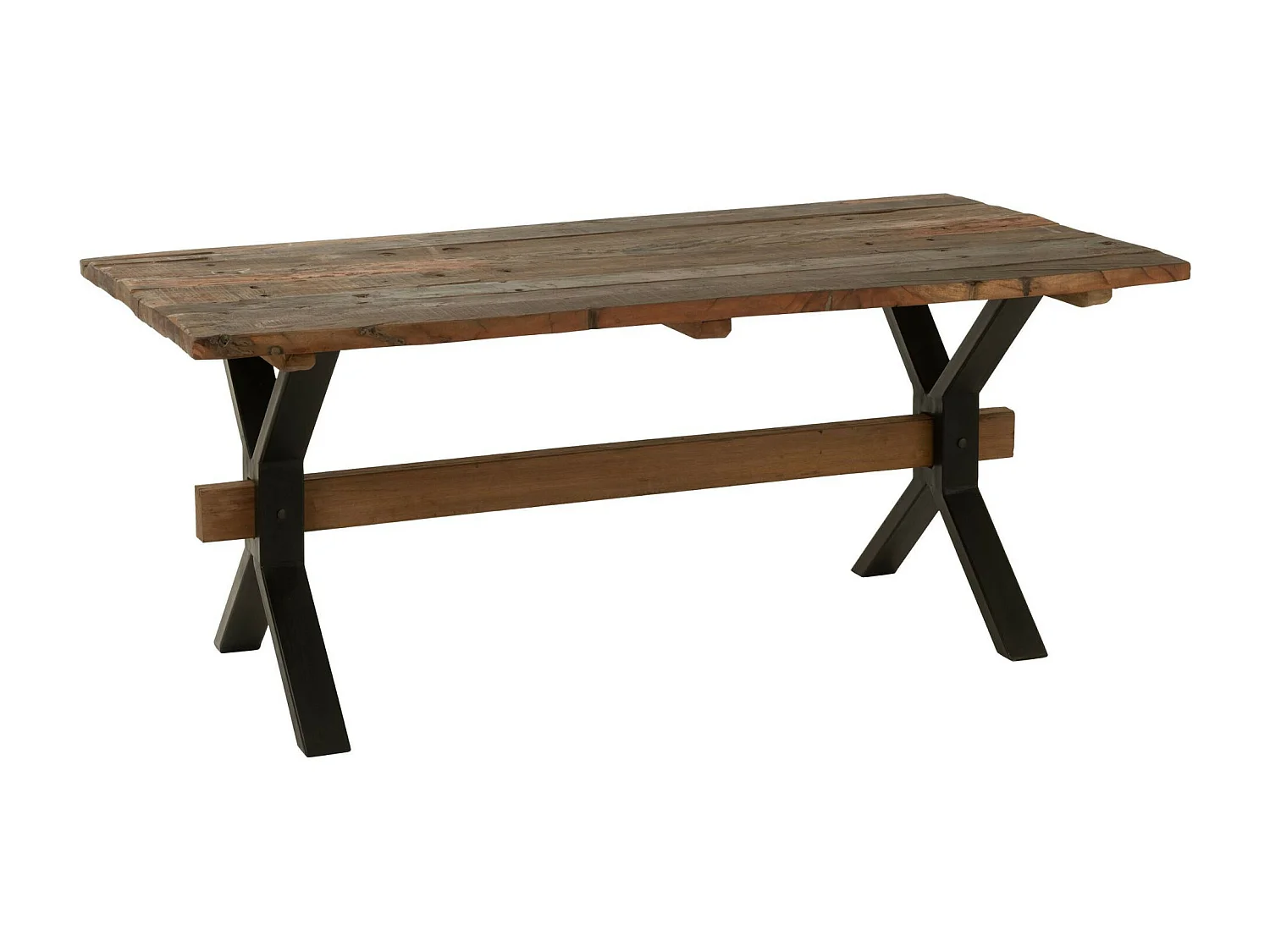 Table à Manger en Bois Vieilli "Fannie" 180cm Marron
