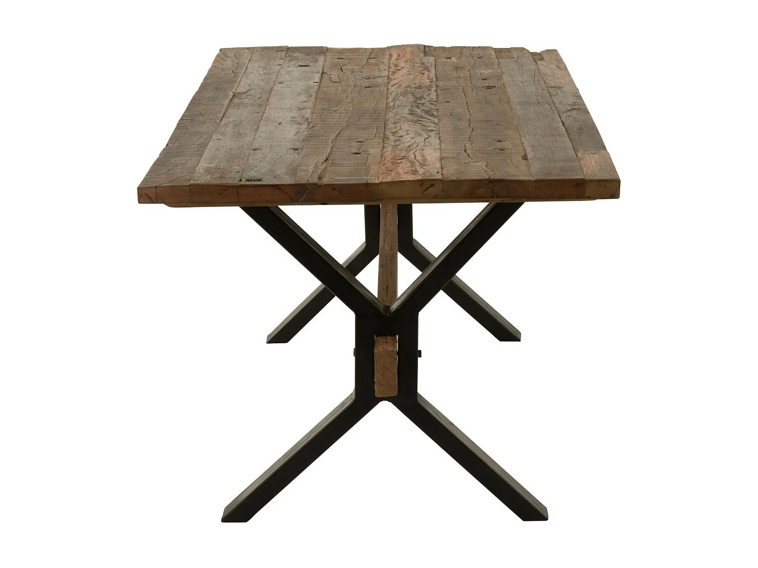 Table à Manger en Bois Vieilli "Fannie" 180cm Marron
