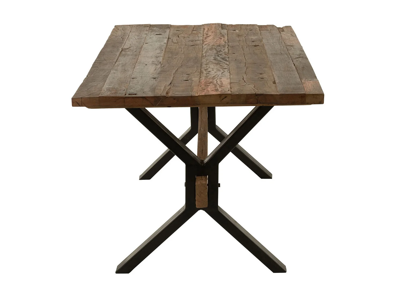 Table à Manger en Bois Vieilli "Fannie" 180cm Marron