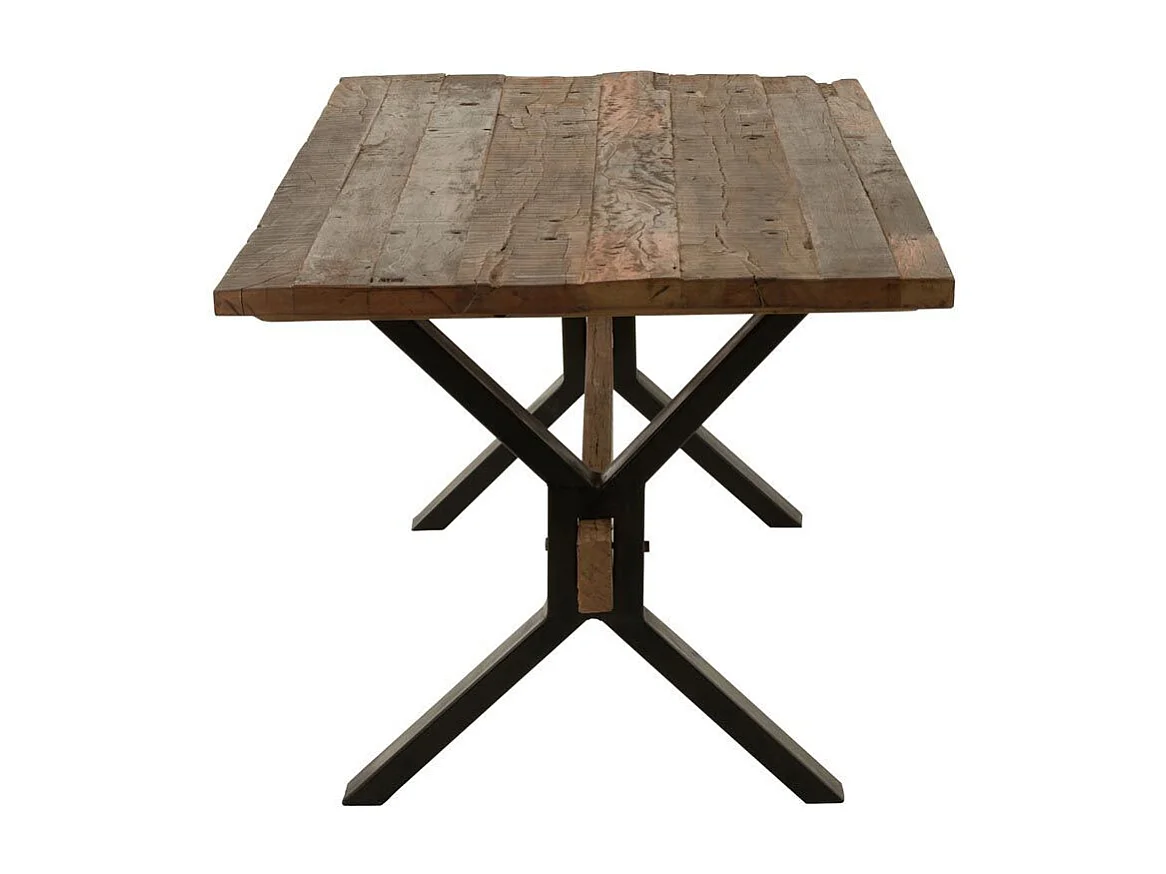 Table à Manger en Bois Vieilli "Fannie" 180cm Marron