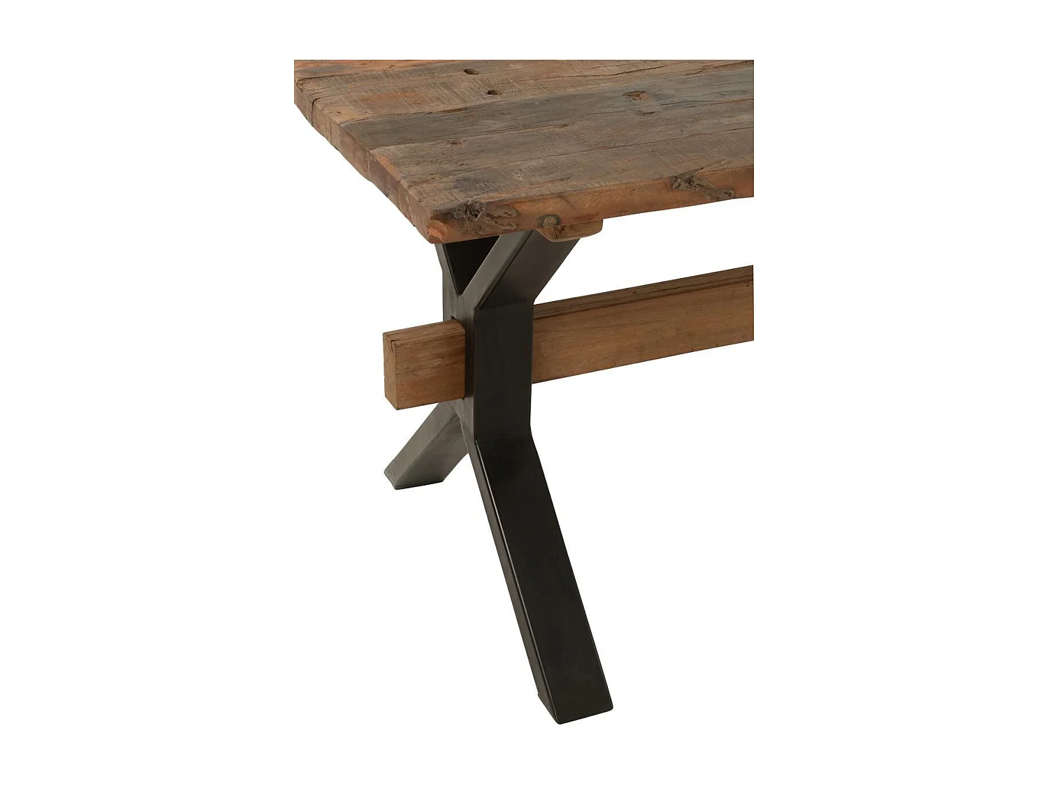 Table à Manger en Bois Vieilli "Fannie" 180cm Marron