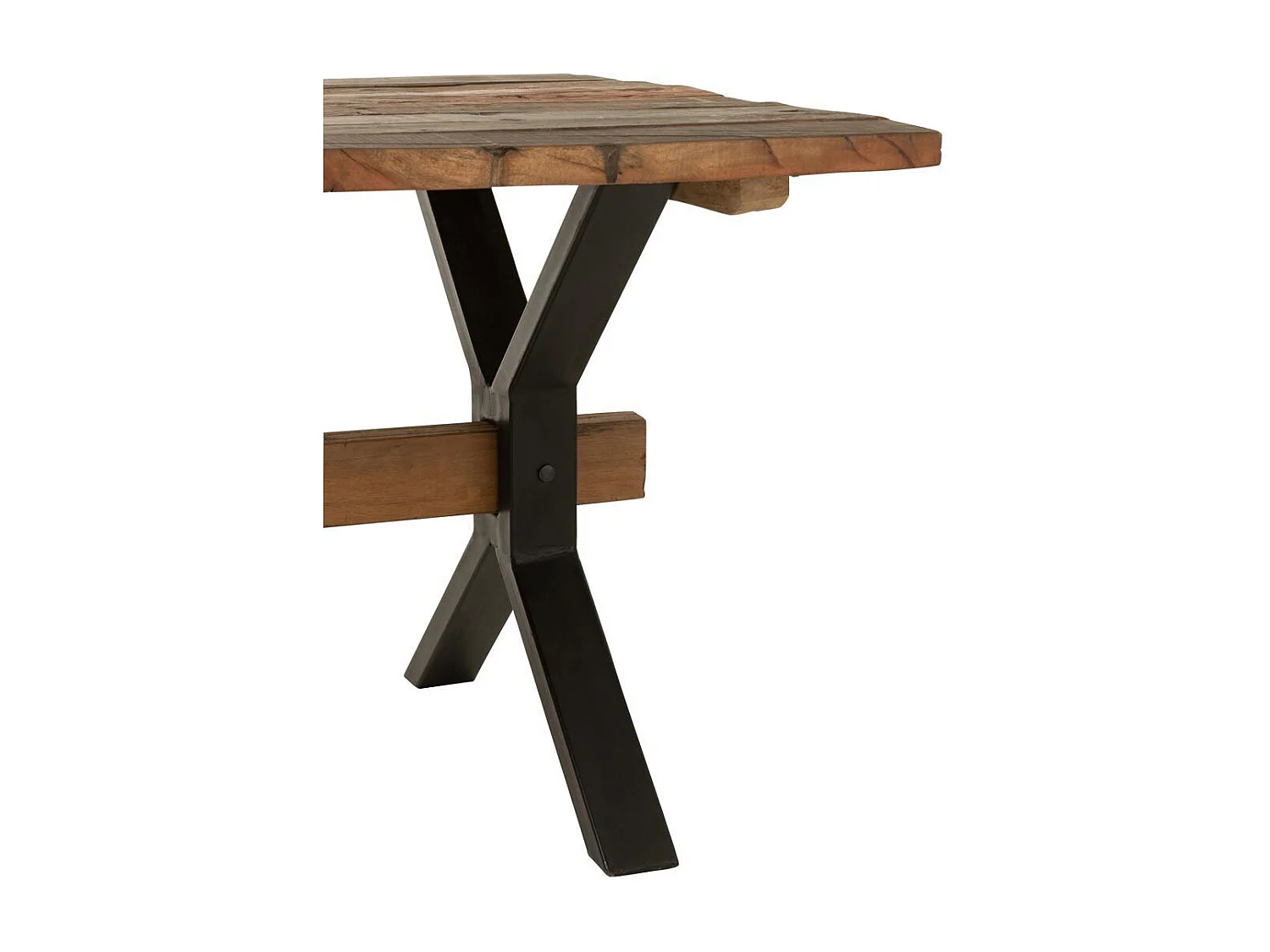 Table à Manger en Bois Vieilli "Fannie" 180cm Marron