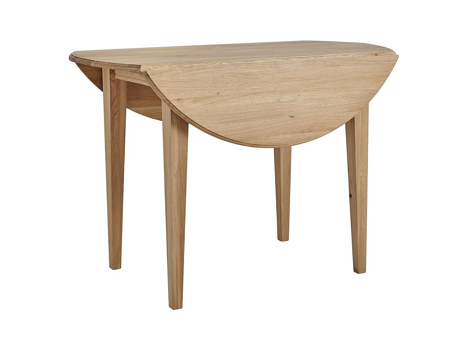 Table ronde à volets en chêne massif  D105 - VICTORIA