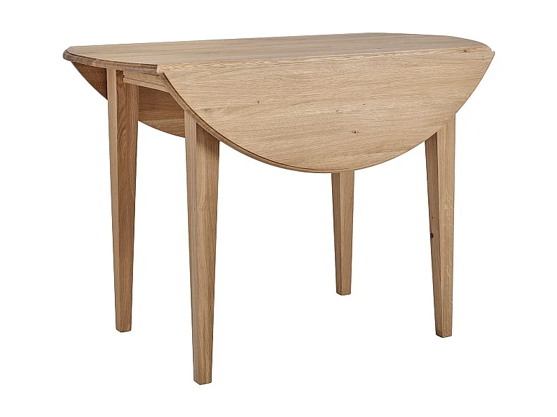 Table ronde à volets en chêne massif  D105 - VICTORIA