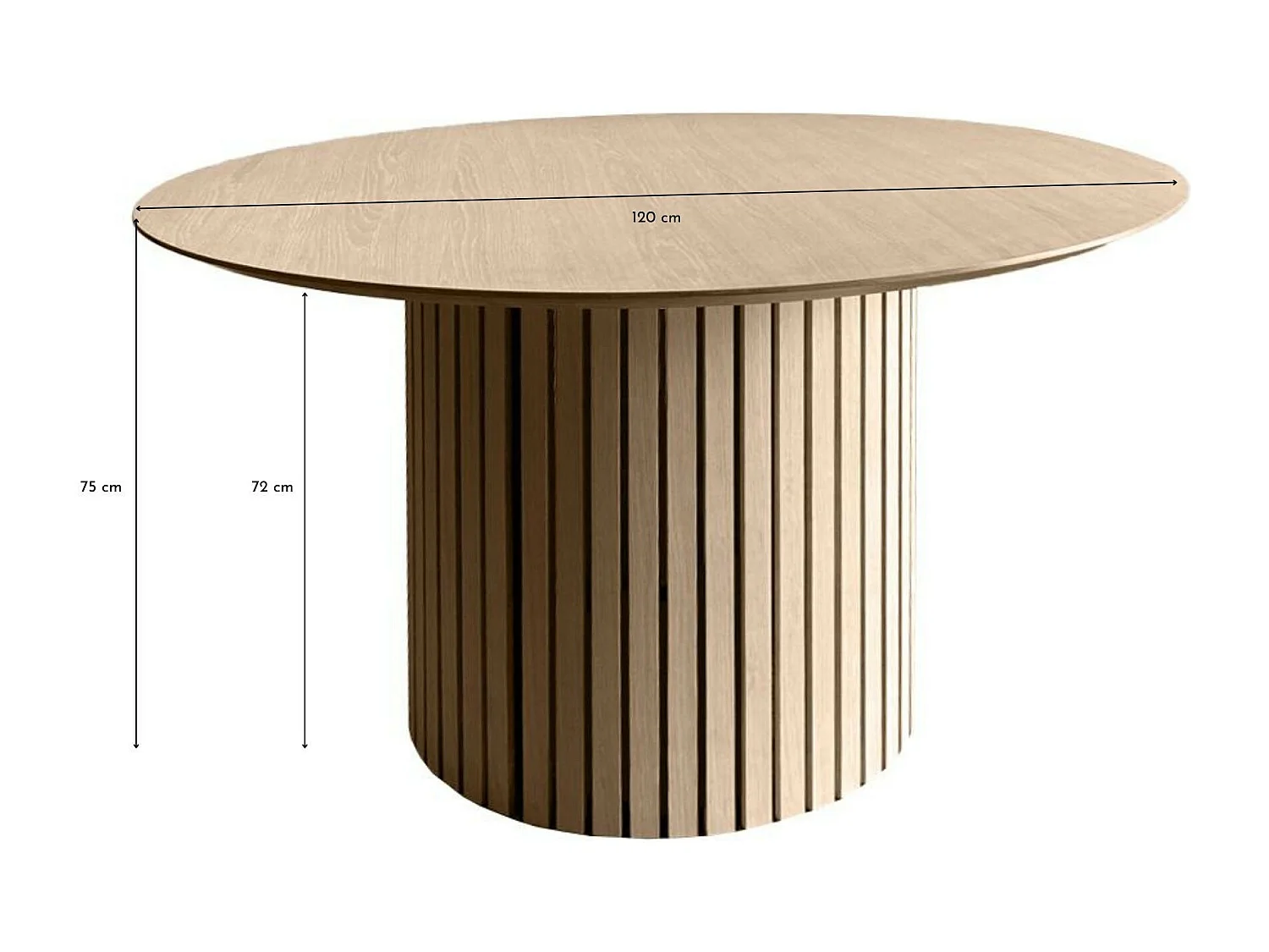 Linley Esstisch Ø120cm Eichenfurnier.