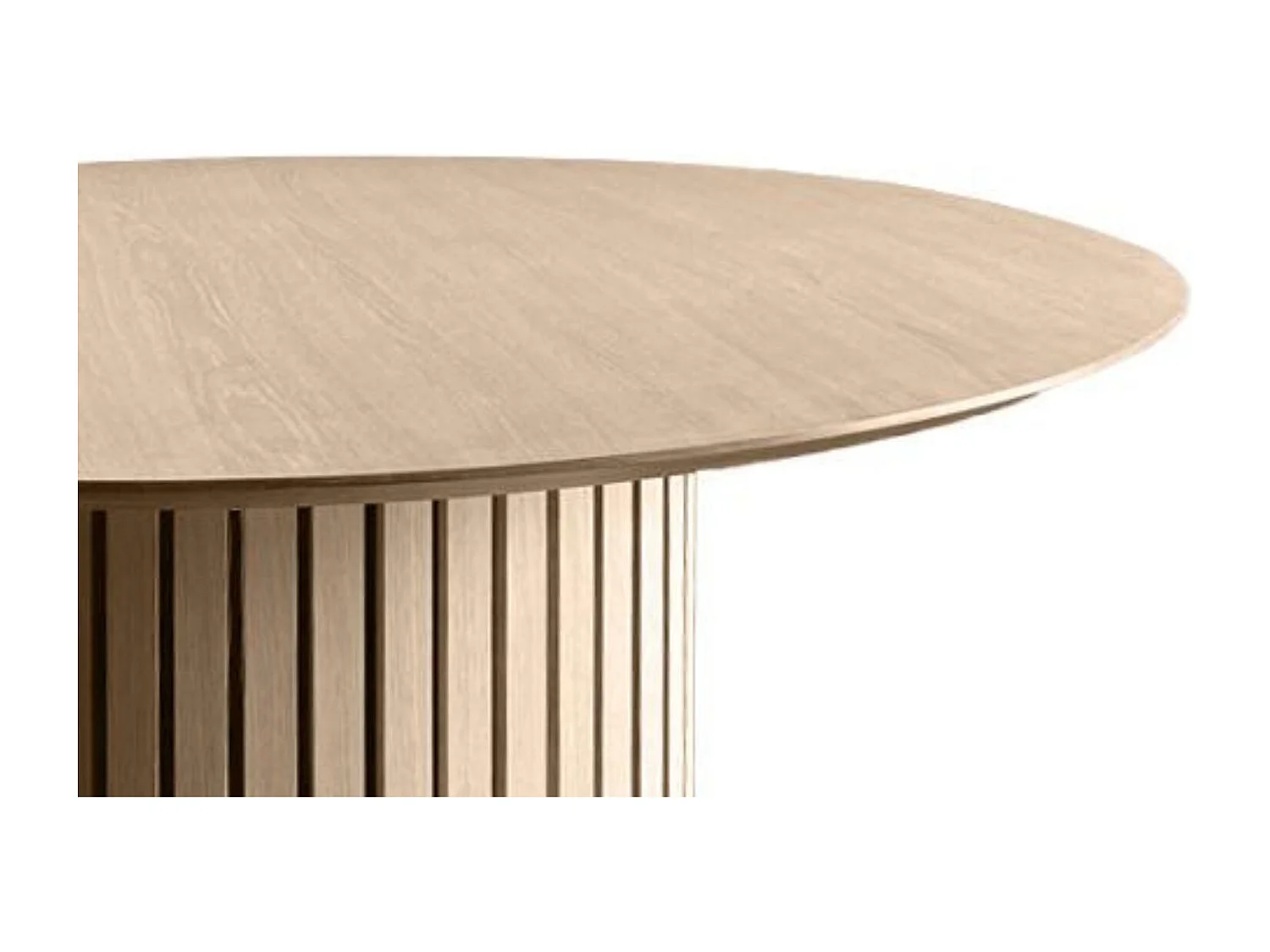 Table de salle à manger ronde en chêne blanchi D120 - LIAC