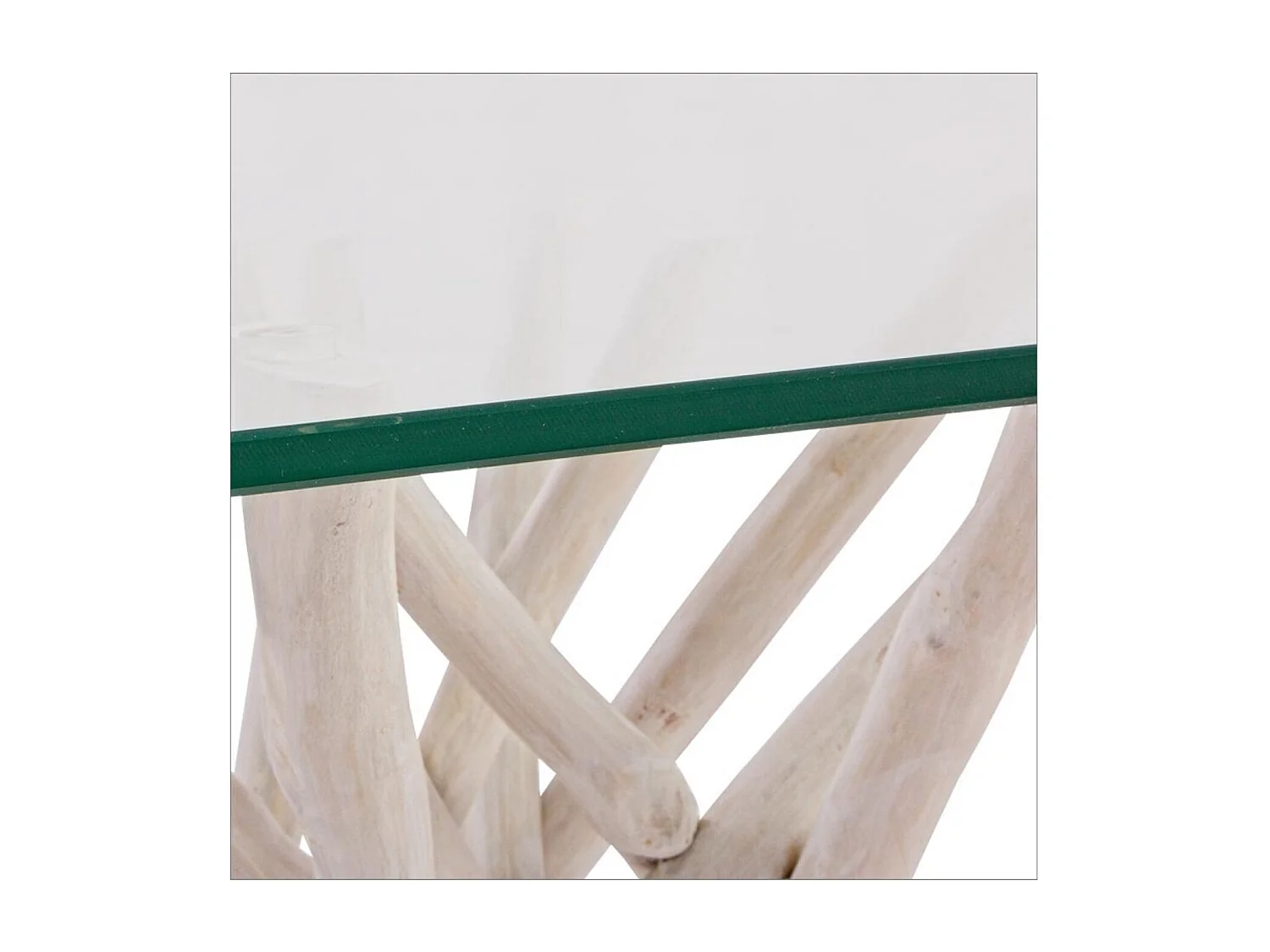 Table en teck et verre - SUZANA