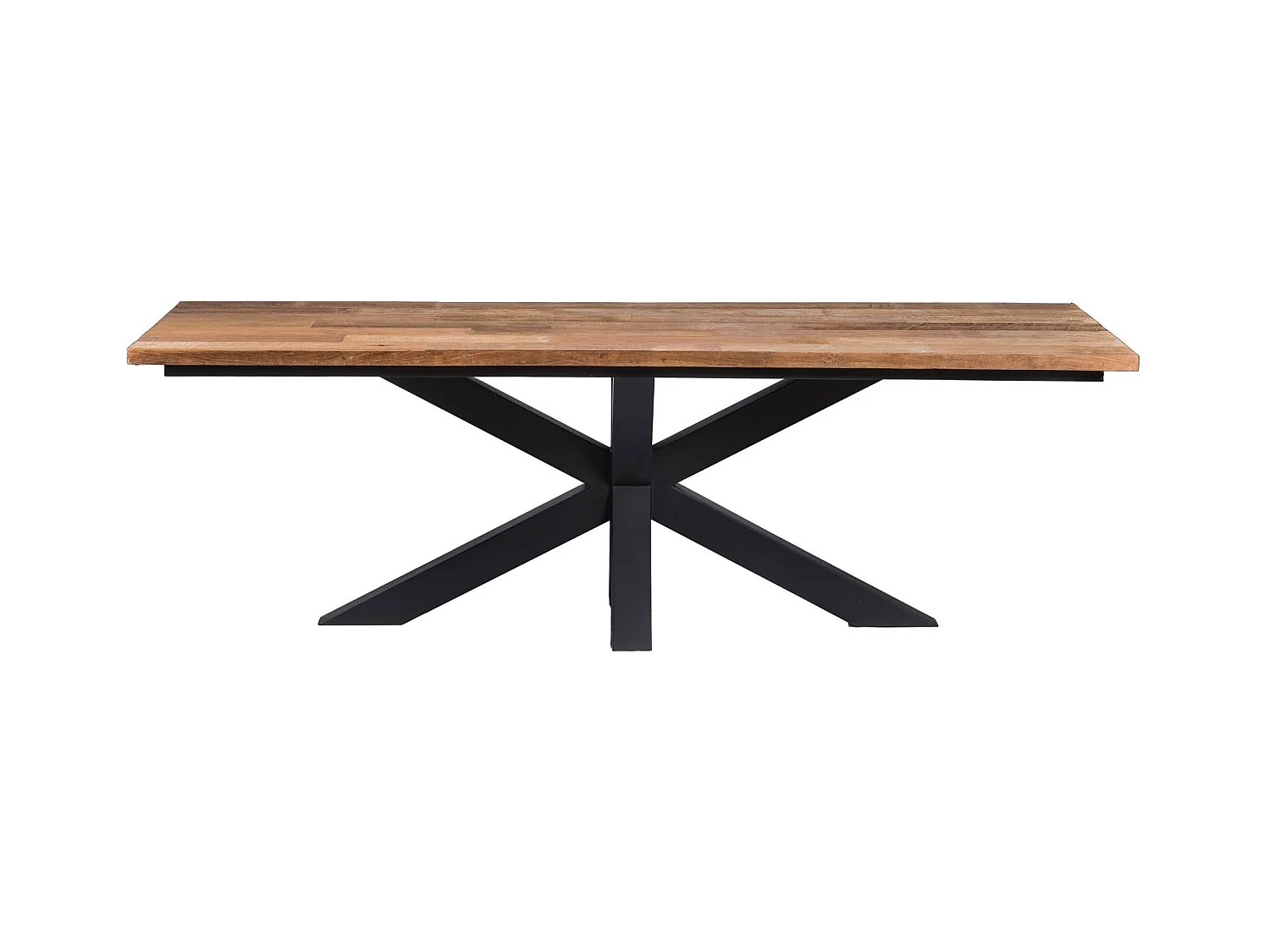 Table à manger rectangulaire en bois et métal L200 - LINAS