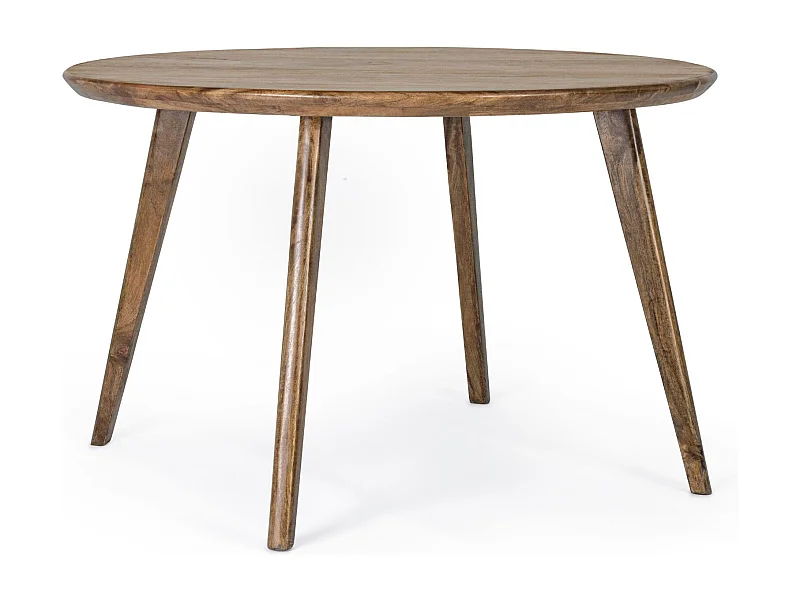 Table de salle à manger ronde vintage en manguier D120 6 places - BLANY