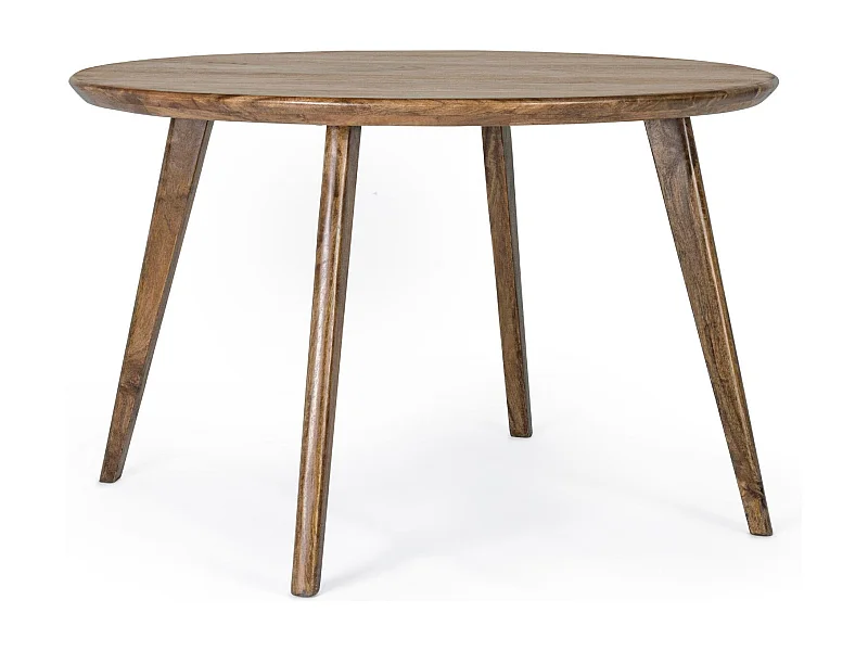 Table de salle à manger ronde vintage en manguier D120 6 places - BLANY