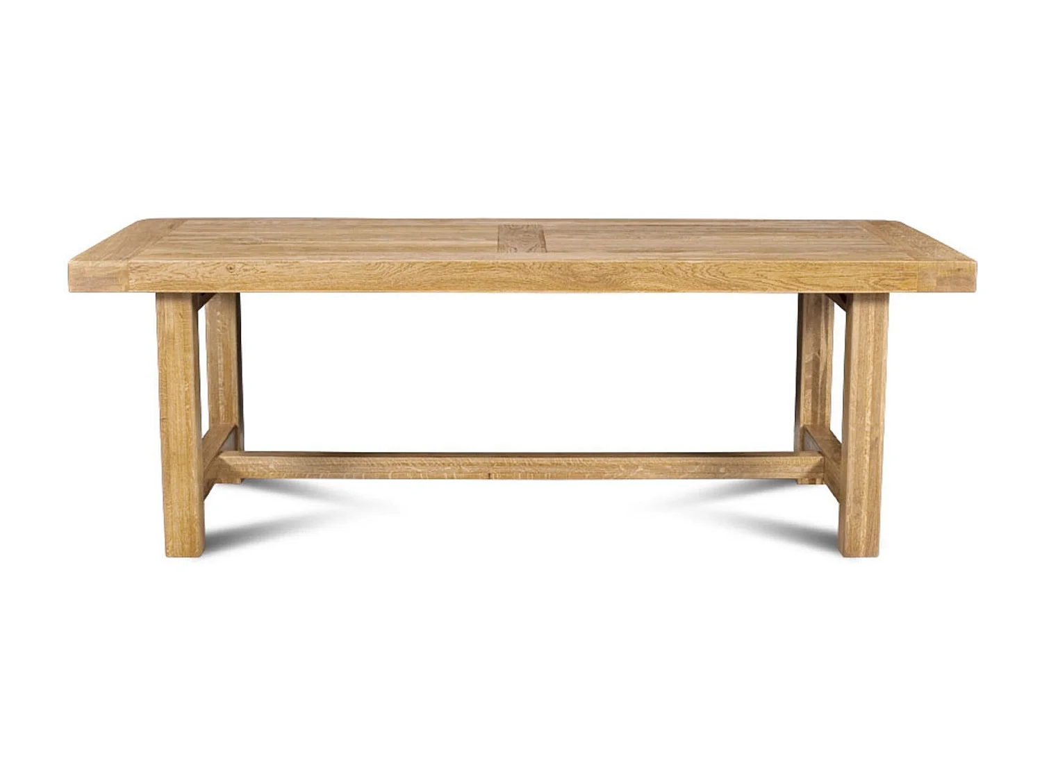 Table de ferme en chêne clair massif + 2 allonges L220/320 - LA BRESSE