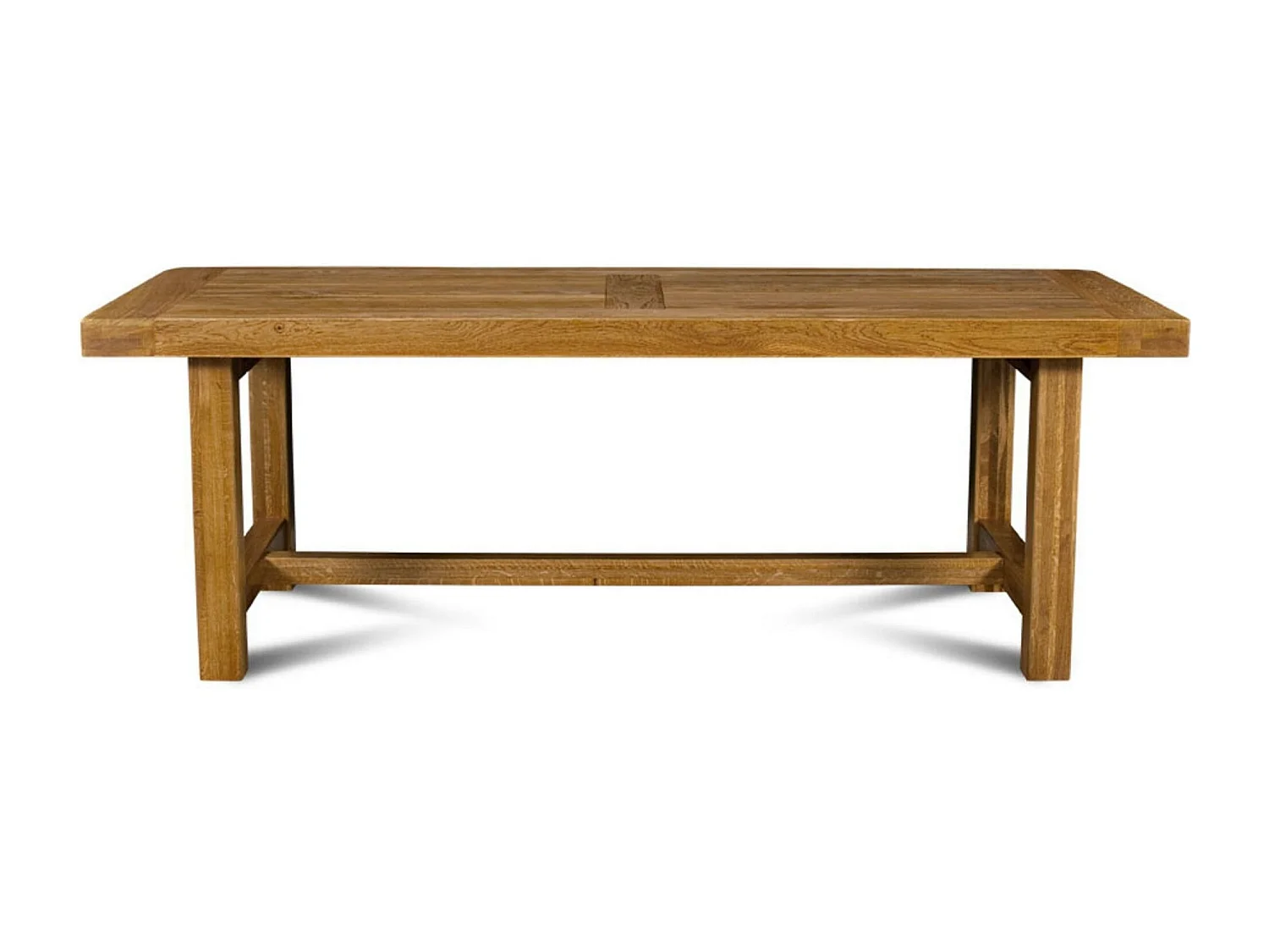 Table de ferme en chêne moyen massif + 2 allonges L220/320 - LA BRESSE