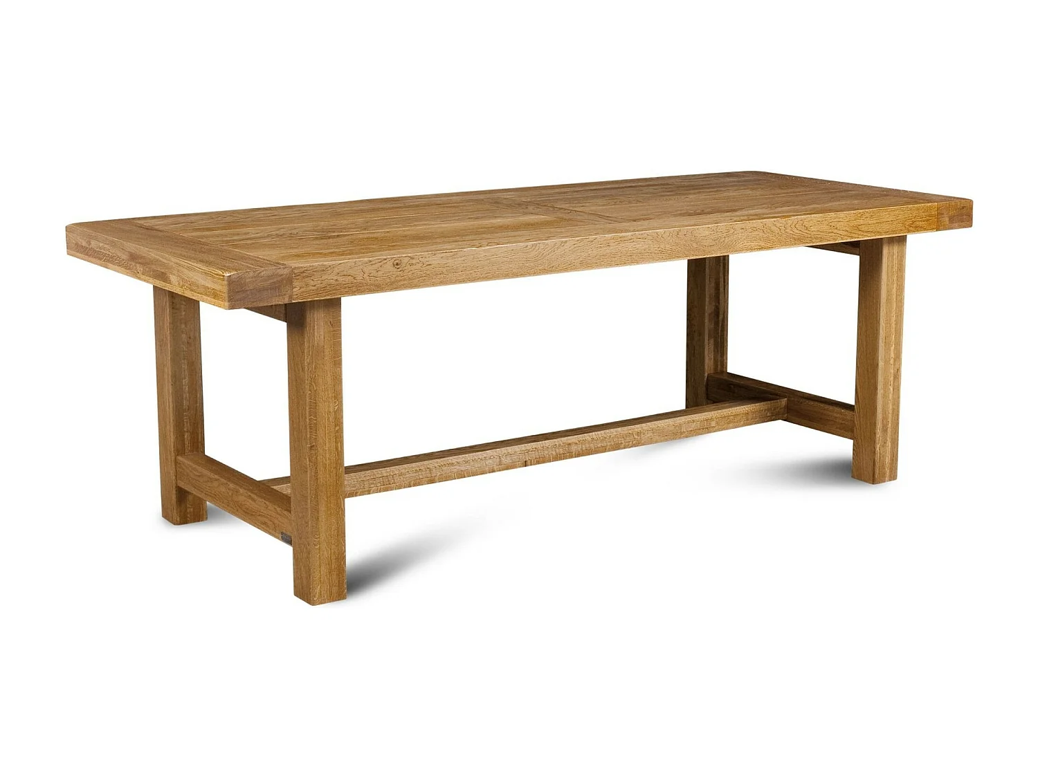 Table de ferme en chêne moyen massif + 2 allonges L220/320 - LA BRESSE