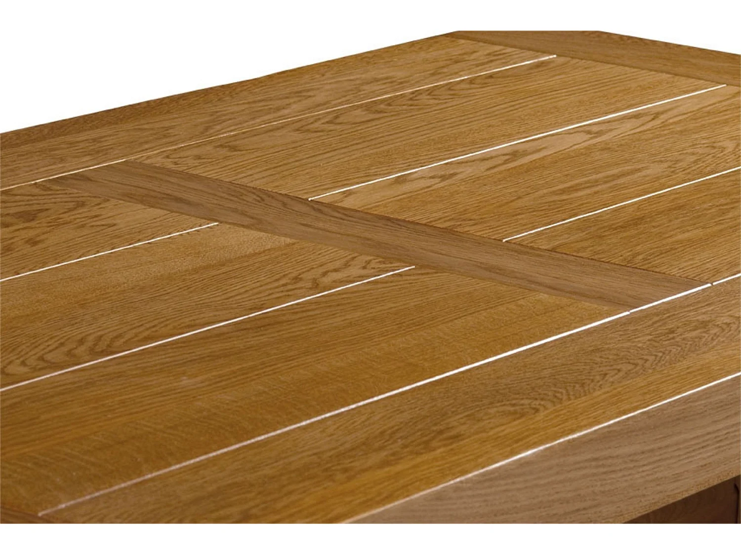 Table de ferme en chêne moyen massif + 2 allonges L220/320 - LA BRESSE