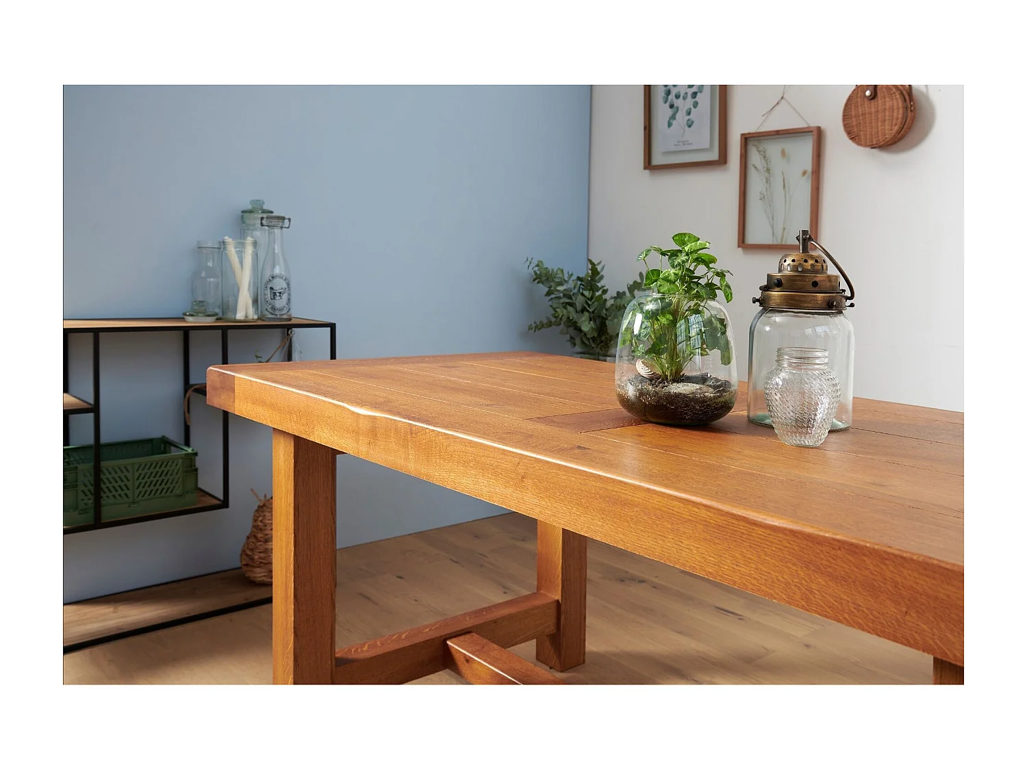 Table de ferme bois chêne massif L220 - LA BRESSE