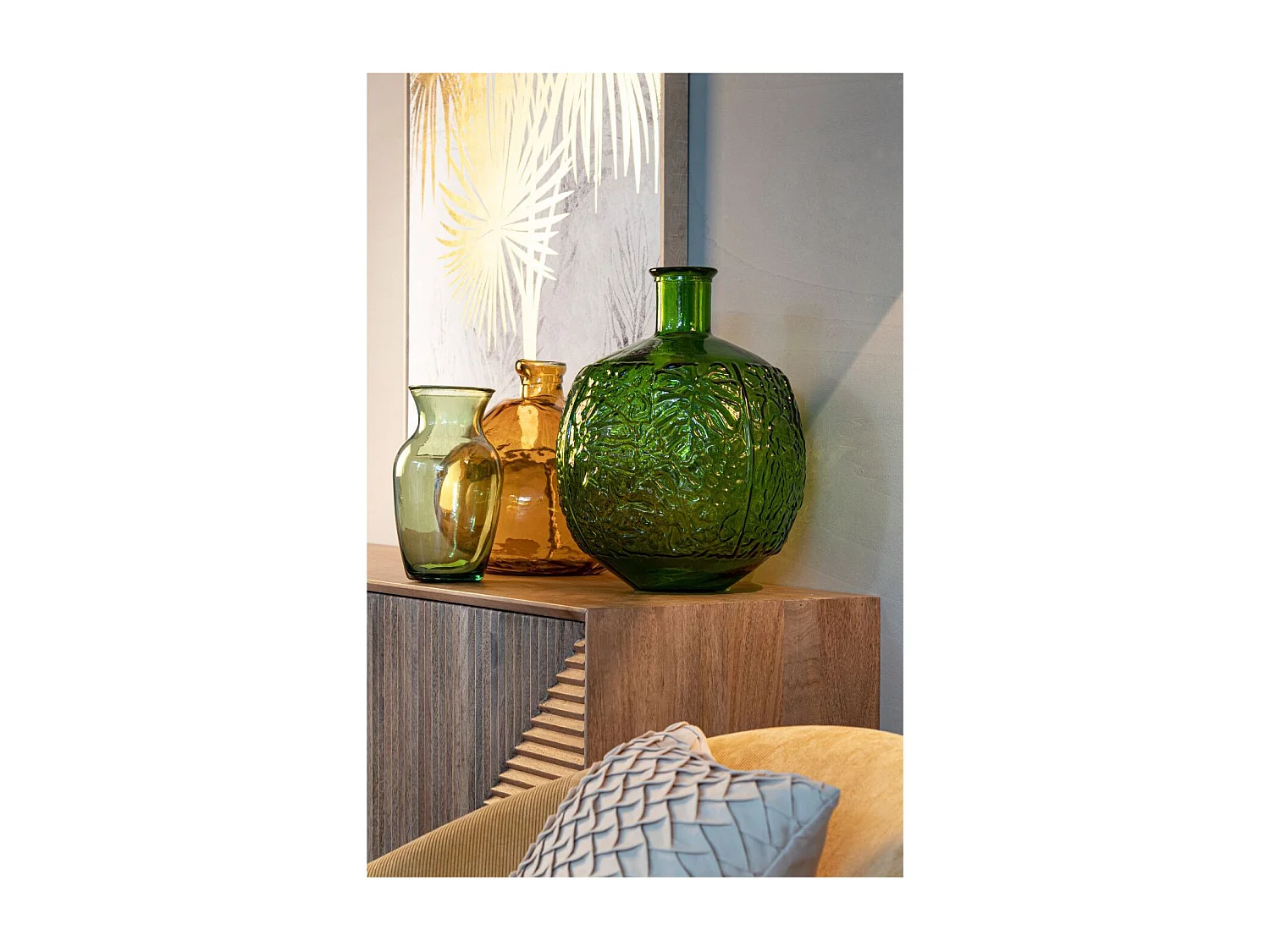 Buffet en bois de manguier 3 portes et pieds métal noir L180 - MANAUS