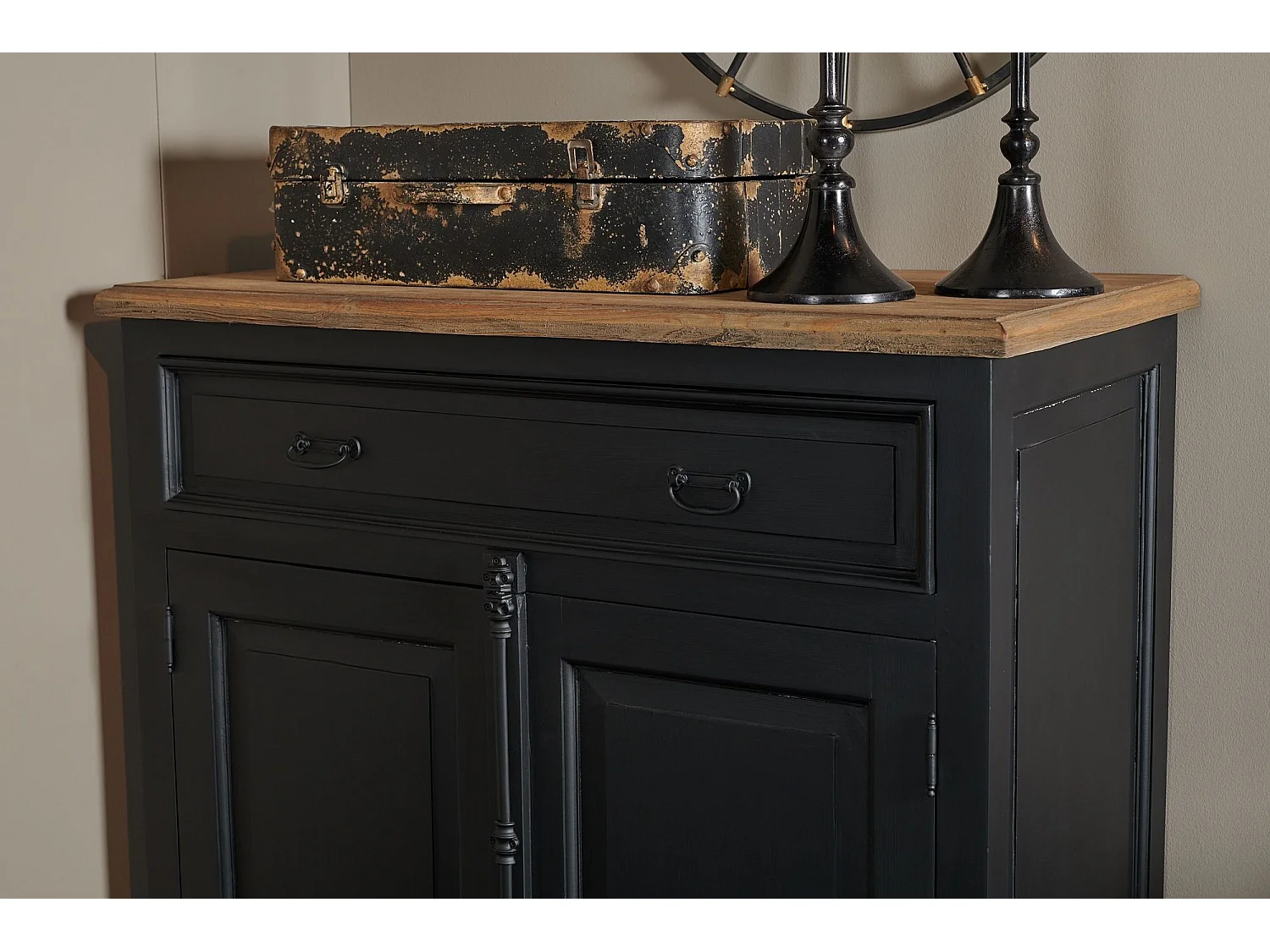 Buffet parisien en bois 2 portes 1 tiroir - DALILA