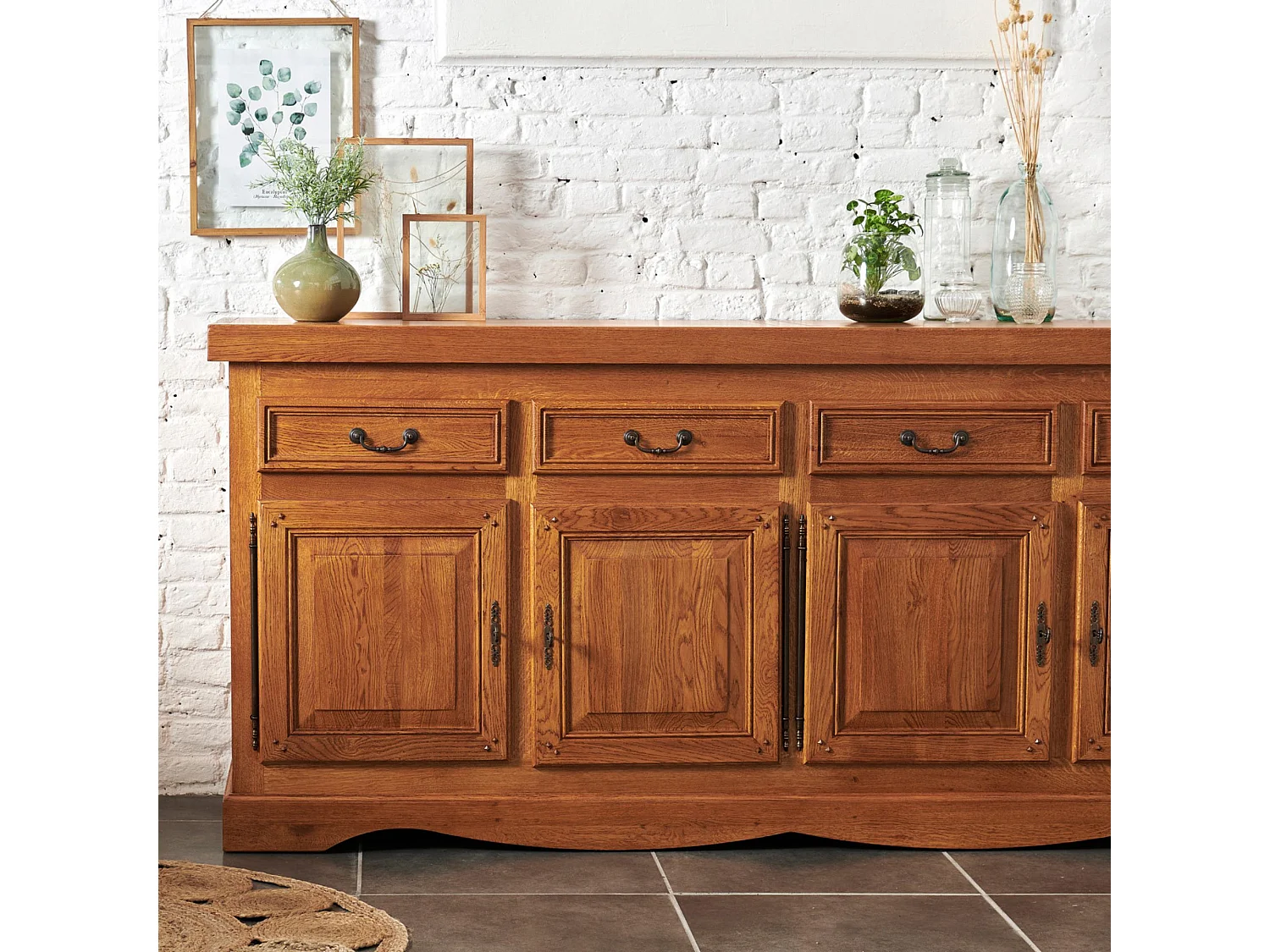 Bahut en chêne massif 4 portes et 4 tiroirs - LA BRESSE