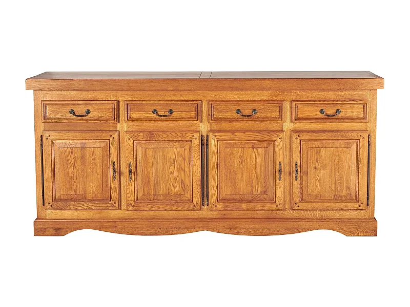 Bahut en chêne massif 4 portes et 4 tiroirs - LA BRESSE