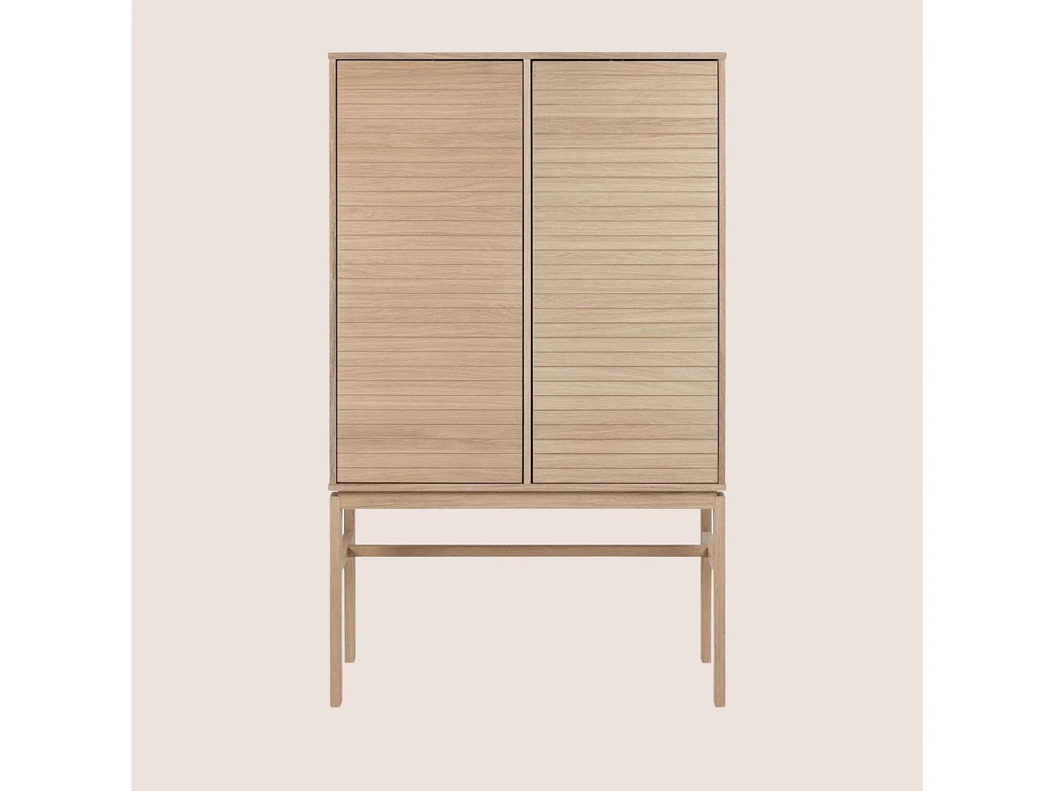 Linley Vitrinenschrank 2 Türen Eichenfurnier.