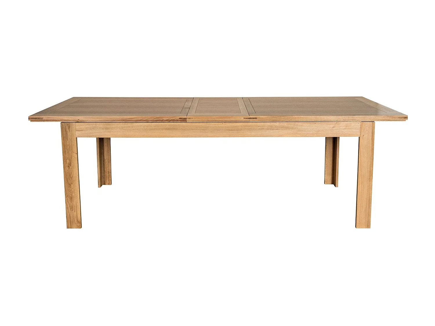 Table à allonges centrales bois chêne clair massif L200/280 - BOSTON