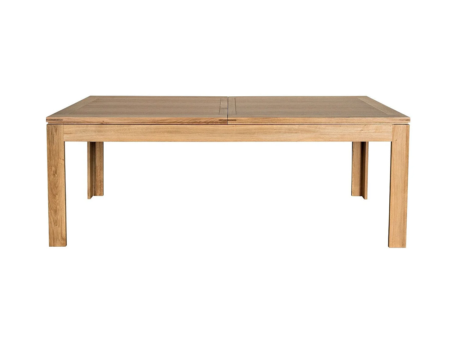 Table à allonges centrales bois chêne clair massif L200/280 - BOSTON