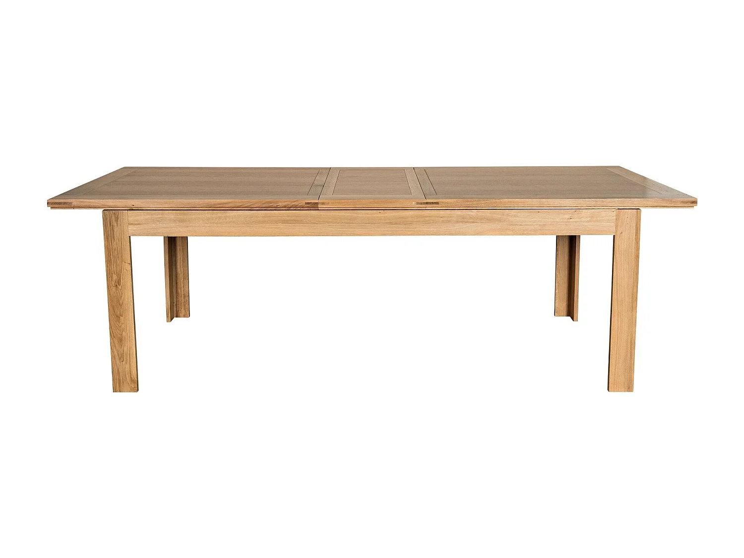 Table à allonges centrales bois chêne clair massif L200/280 - BOSTON