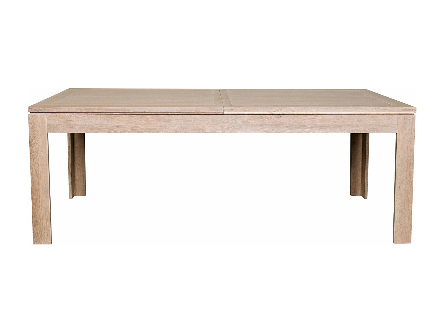 Table moderne extensible en chêne blanchi L160/240 - BOSTON