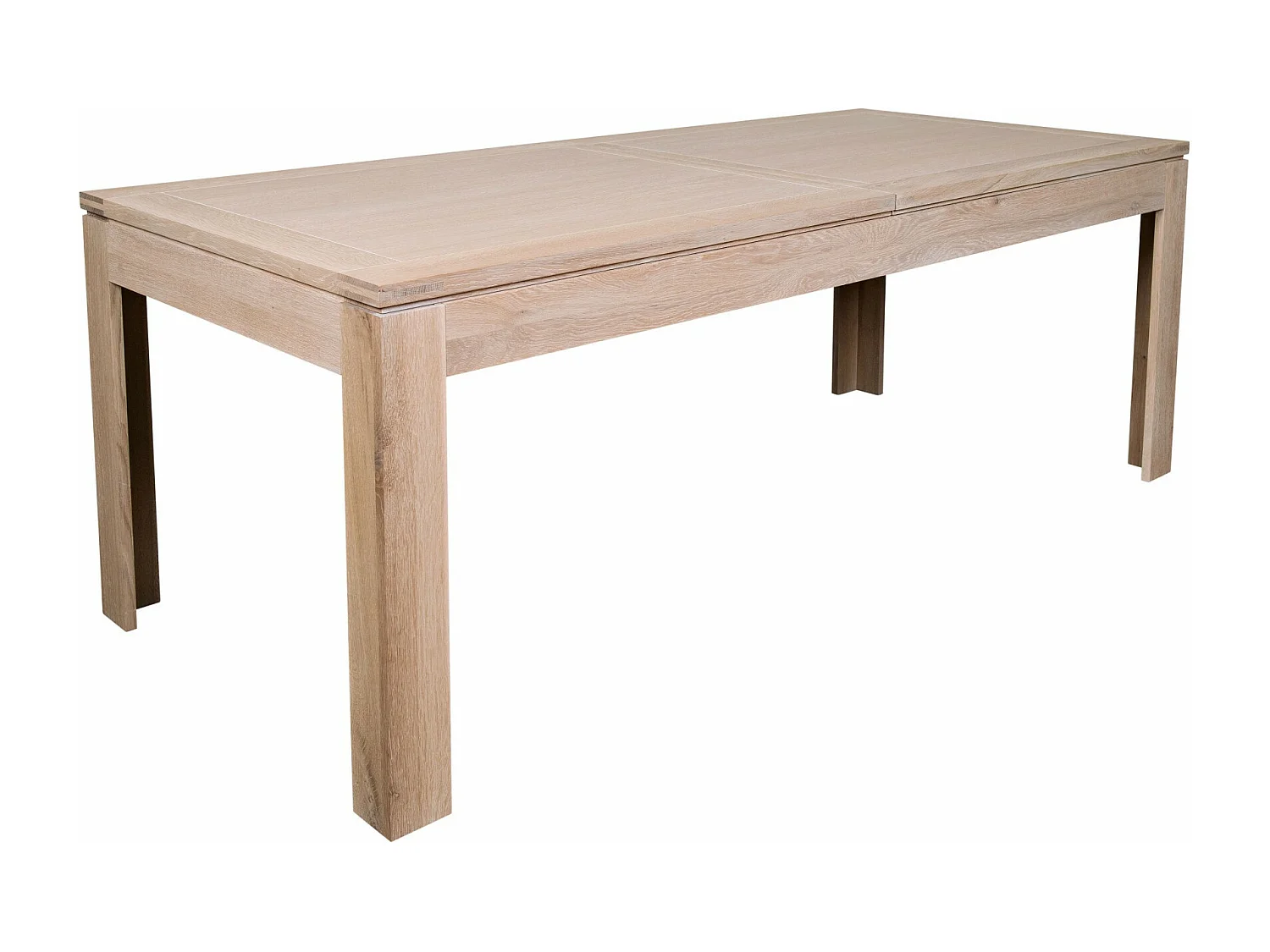 Table moderne extensible en chêne blanchi L160/240 - BOSTON