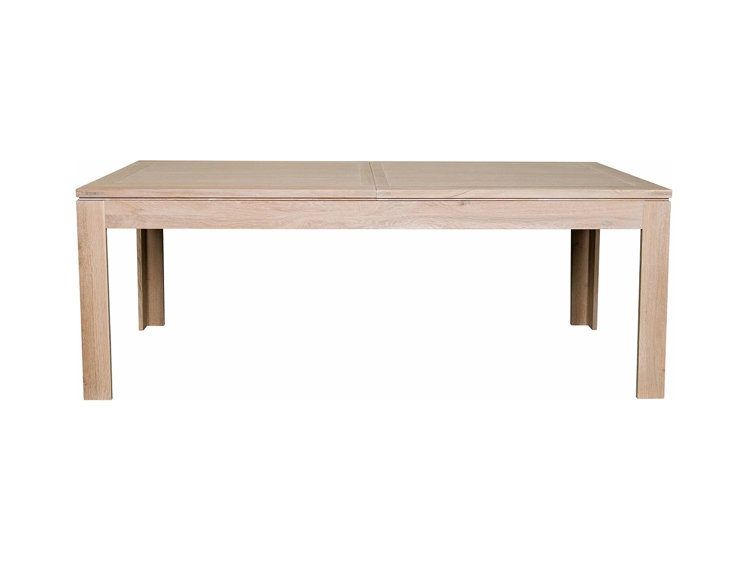 Table moderne extensible en chêne blanchi L160/240 - BOSTON