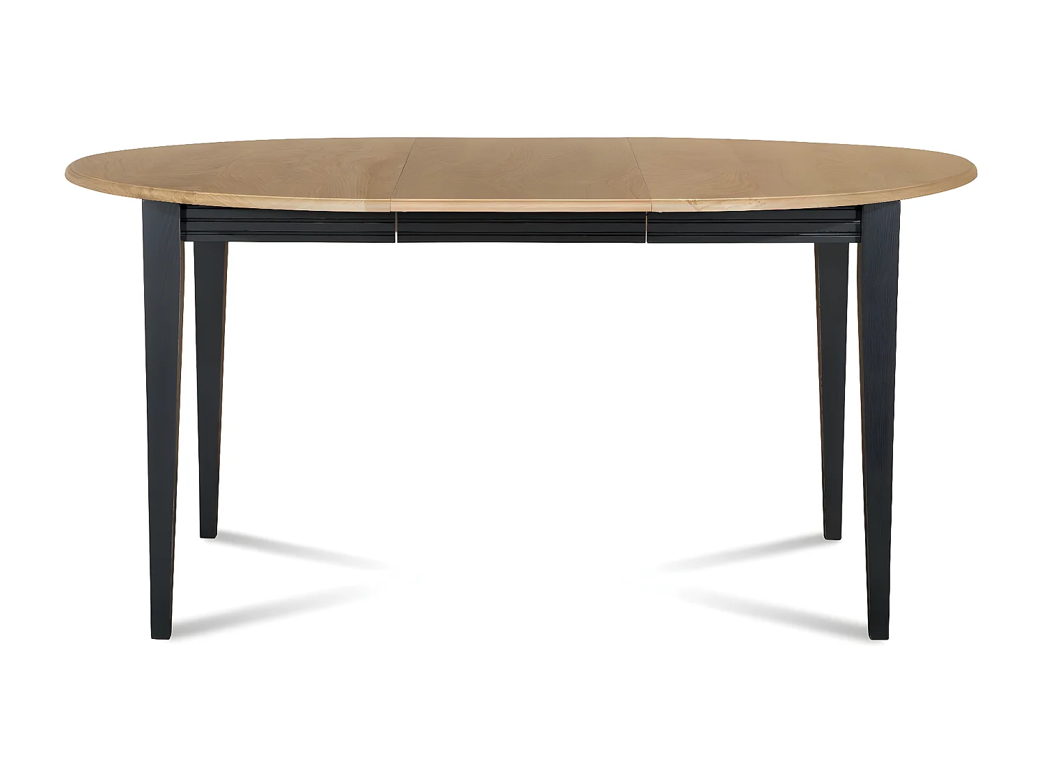 Table ronde extensible bois D105 avec 1 allonge et pieds fuseau - VICTORIA
