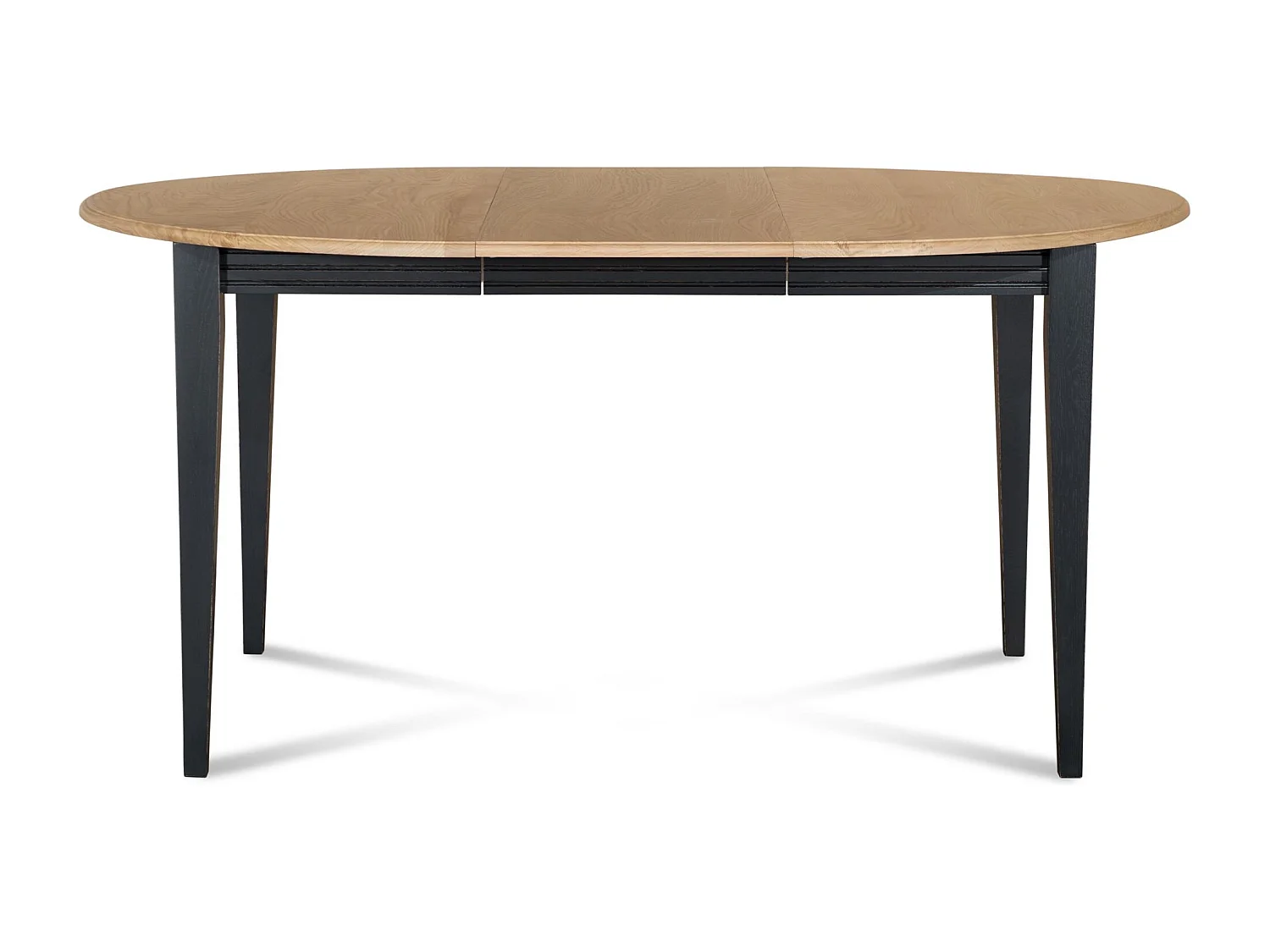 Table ronde extensible bois D105 avec 1 allonge et pieds fuseau - VICTORIA