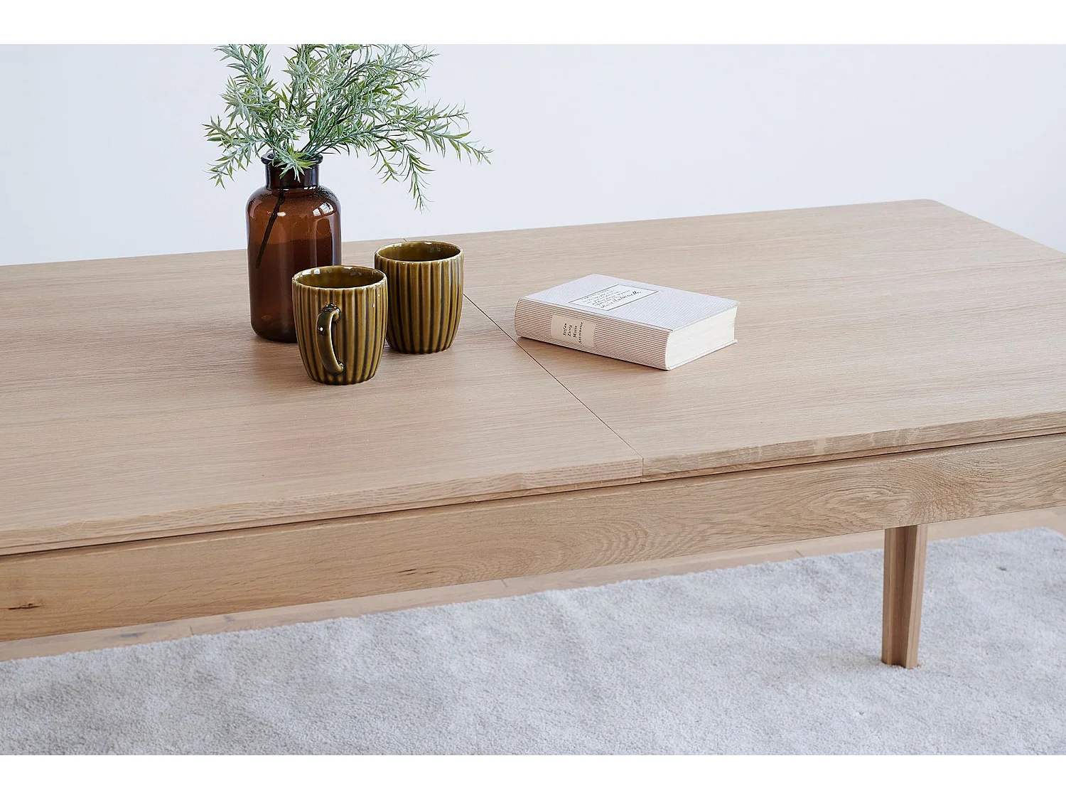 Table à manger rectangulaire extensible en bois L160/234 10 personnes - BONIE