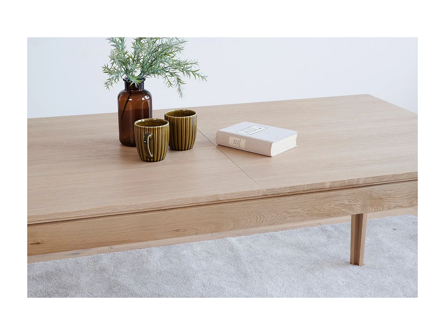 Table à manger rectangulaire extensible en bois L156/230 10 personnes - BONIE