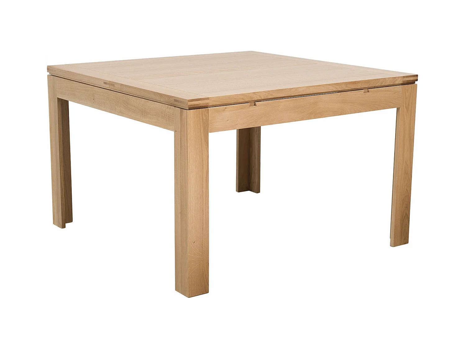 Table carrée extensible bois chêne clair massif L140/200 - BOSTON