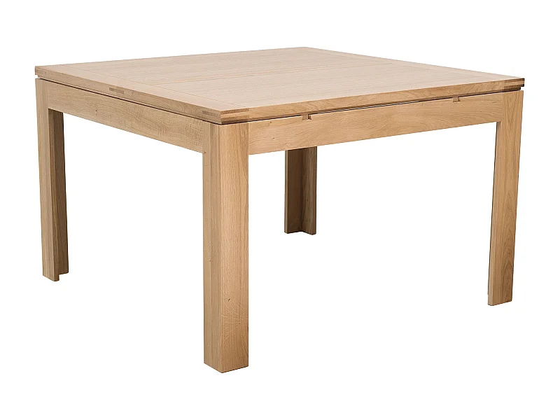 Table carrée extensible bois chêne clair massif L140/200 - BOSTON