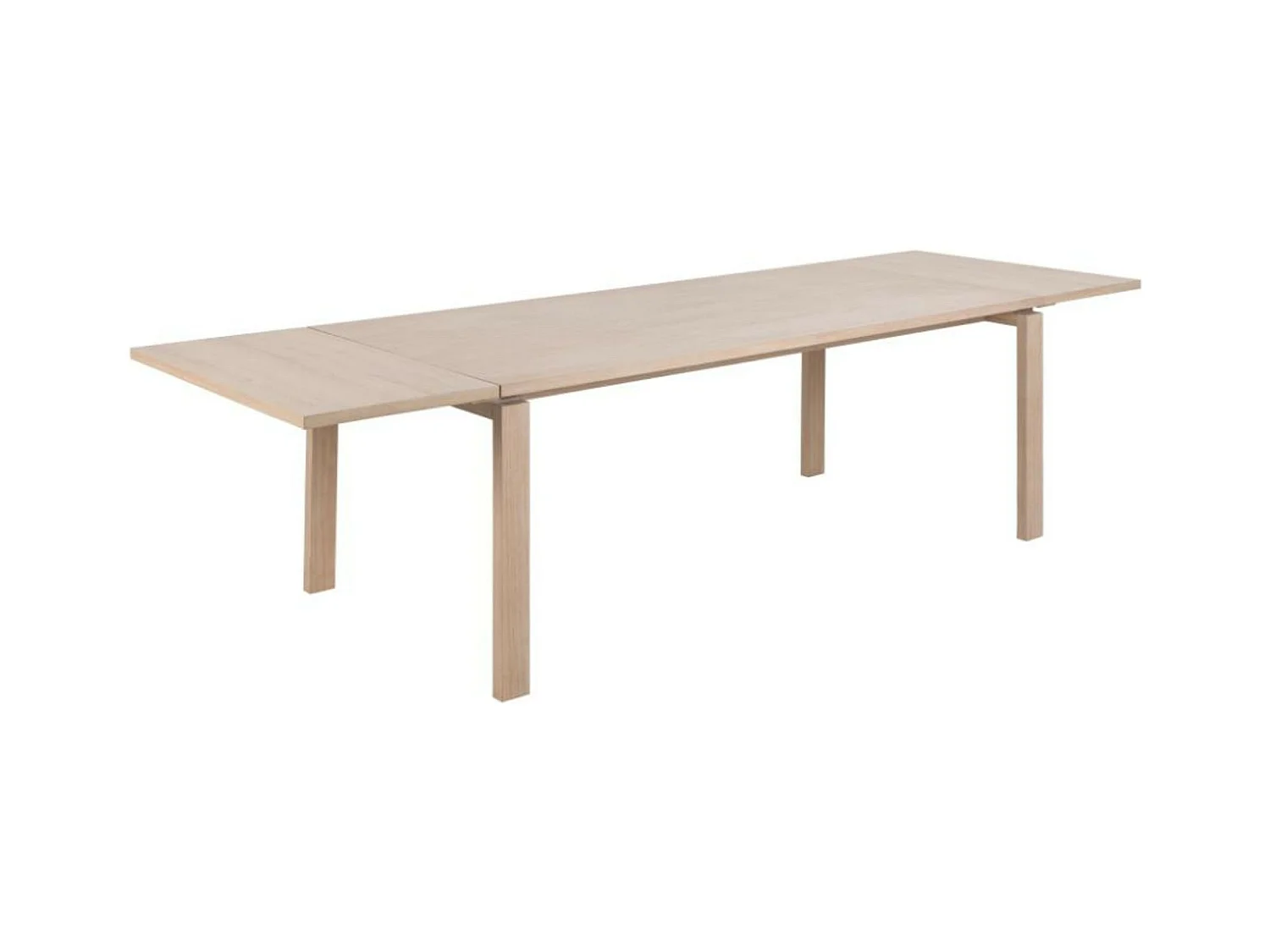 Table rectangulaire extensible en chêne blanchi L200/300 - LIAC