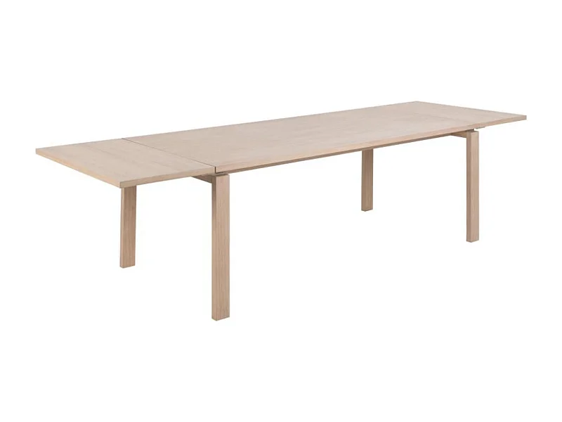 Table rectangulaire extensible en chêne blanchi L200/300 - LIAC
