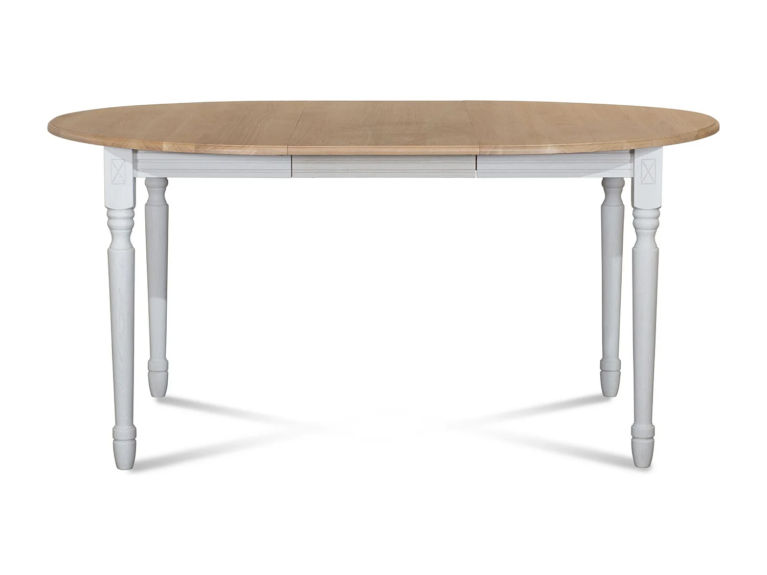 Table extensible ronde bois D105 + 1 allonge et pieds tournés - VICTORIA