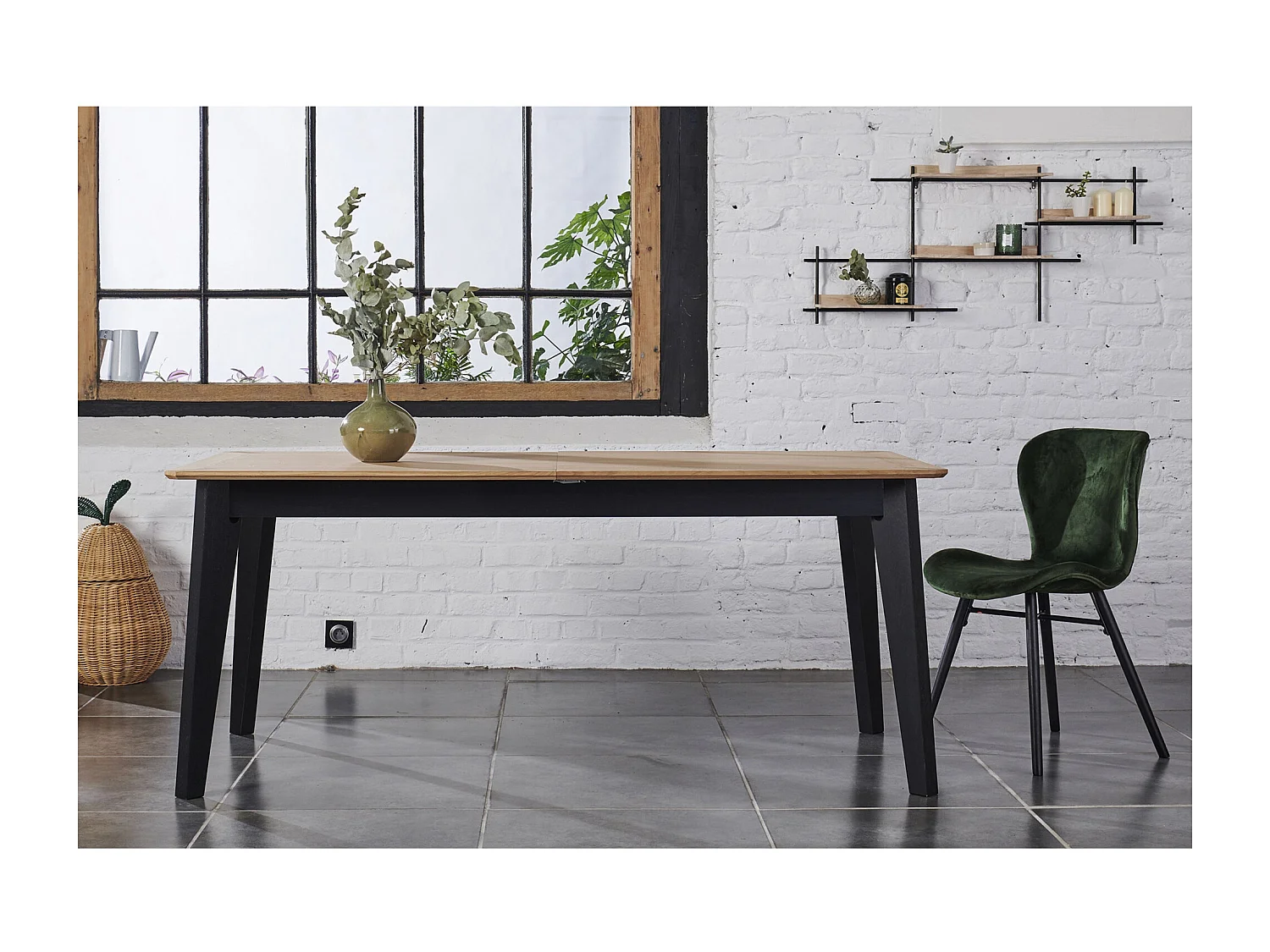 Table à manger rectangulaire extensible en chêne L180/260 - JOYCE