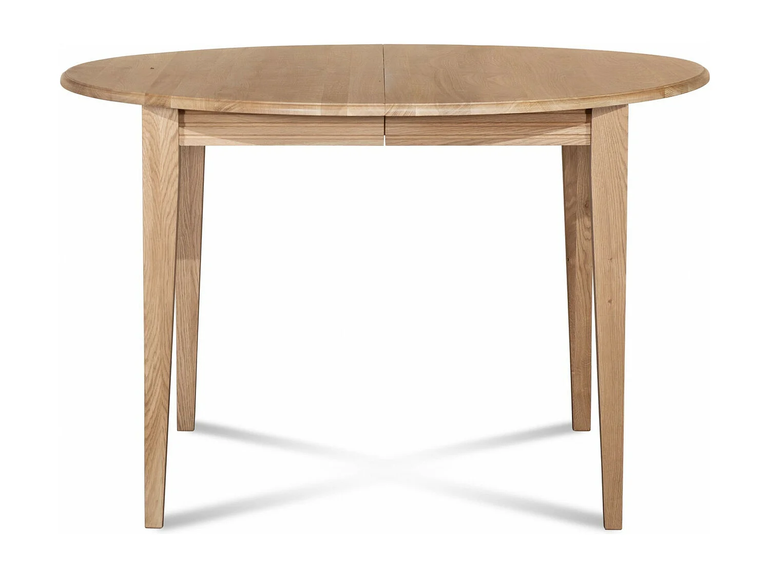 Table ronde extensible bois D105 avec 1 allonge et pieds fuseau - VICTORIA