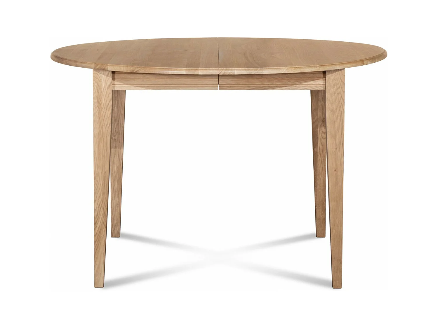 Table ronde extensible bois D105 avec 1 allonge et pieds fuseau - VICTORIA