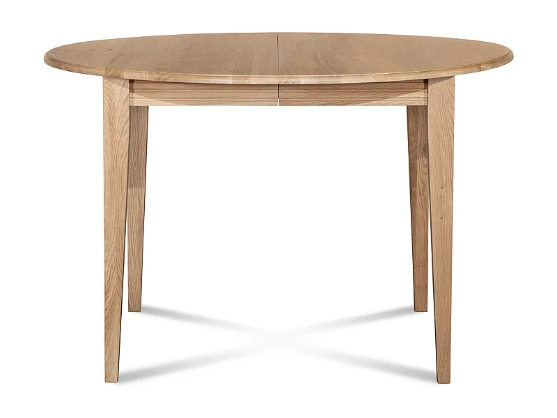 Table ronde extensible bois D105 avec 1 allonge et pieds fuseau - VICTORIA