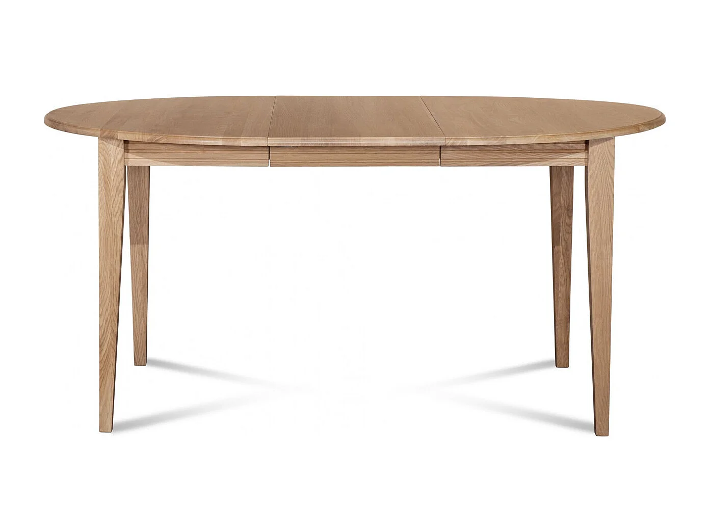 Table ronde bois D115 cm avec 1 allonge et Pieds fuseau - VICTORIA
